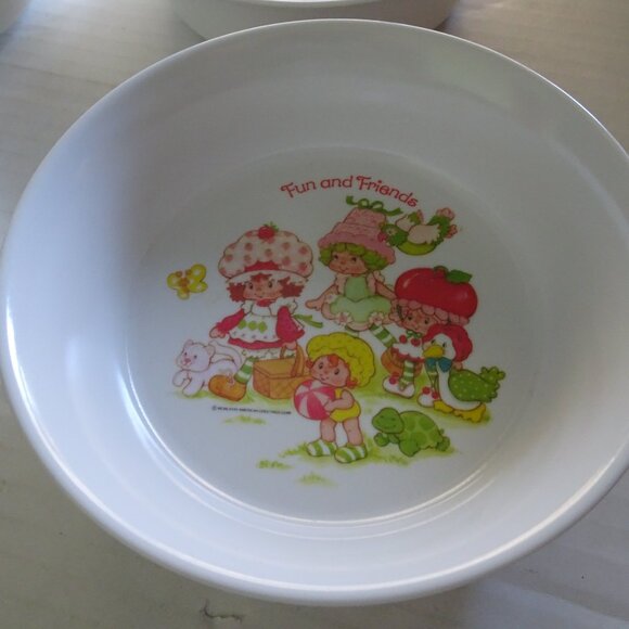 SiLite - Strawberry Shortcake - Melamine Bowls & Plates 3242, 3101 Vintage 1982 - Picture 6 of 8